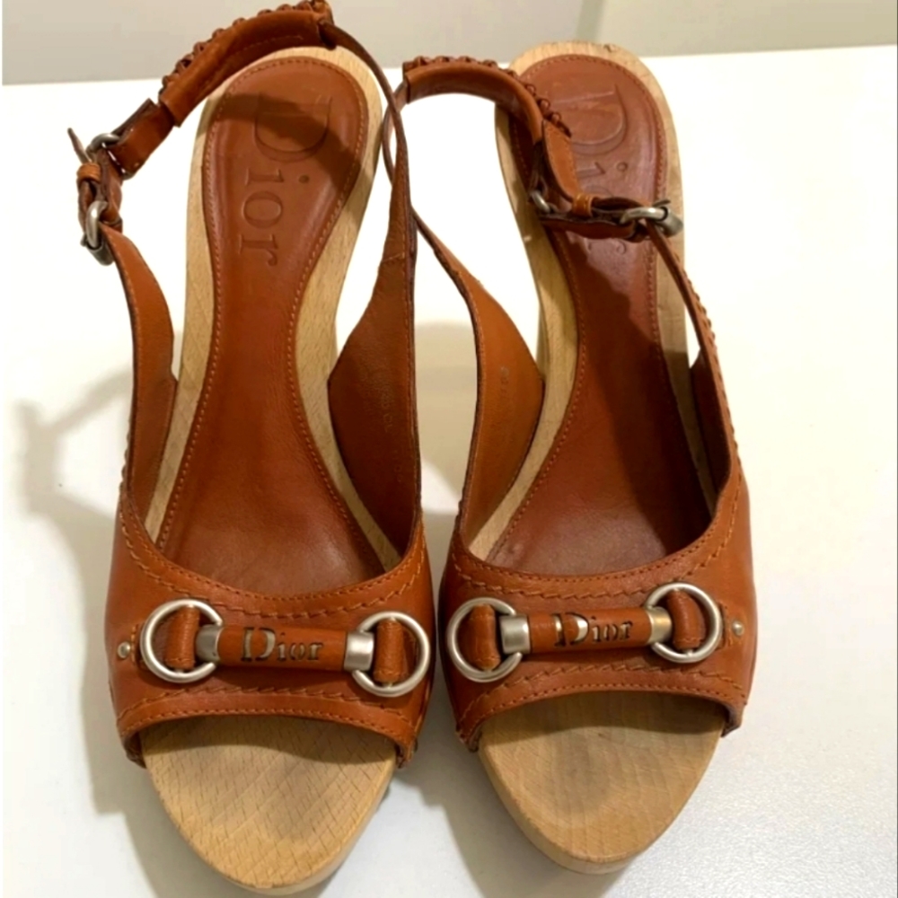 Dior Leather Slingback Sandals